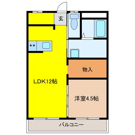 パインリーフ長森本町の物件間取画像